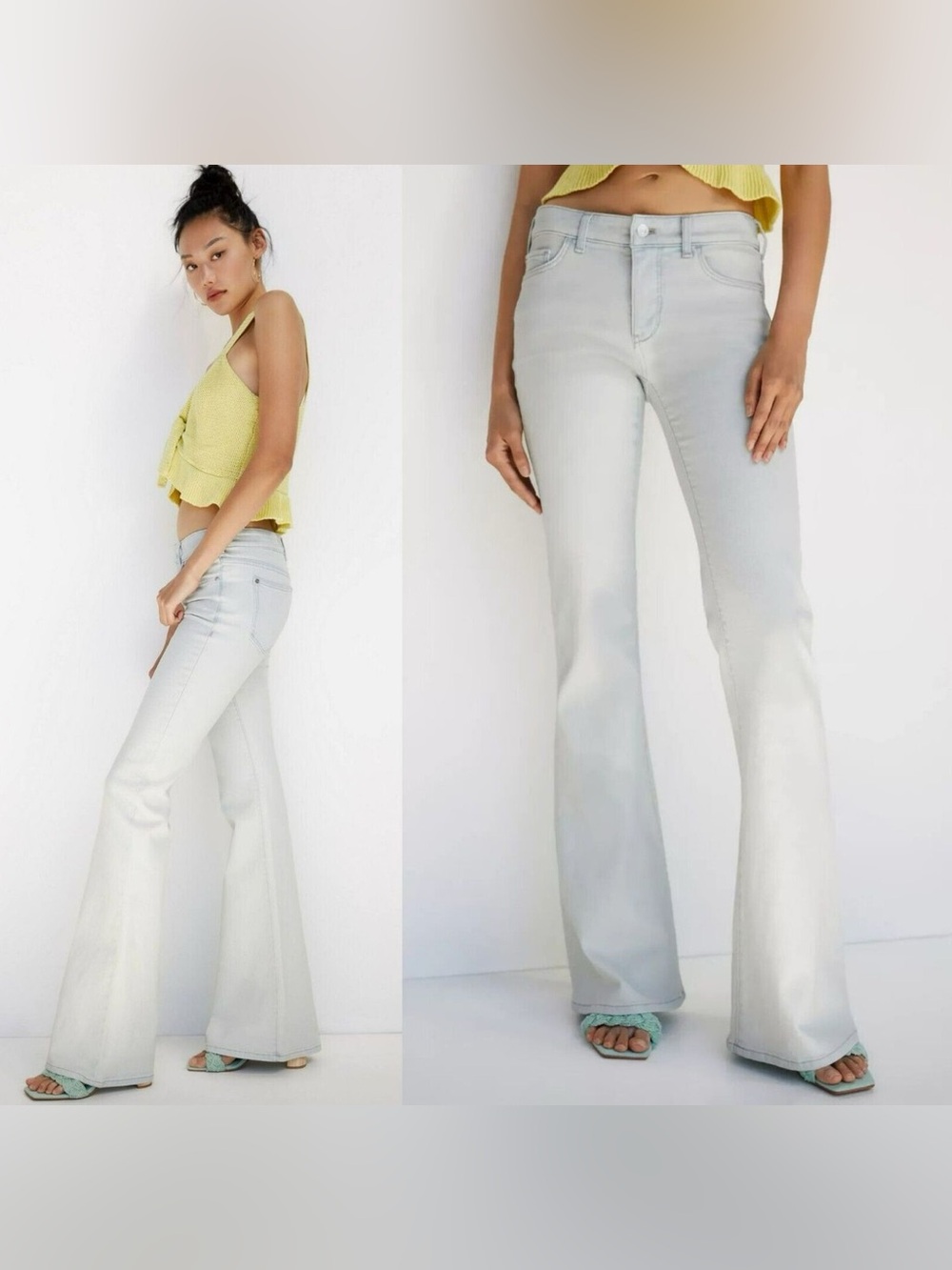 Anthropologie Pilcro Women’s Light Mint Flared Jeans